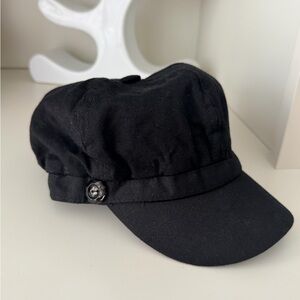 Vintage Y2K 2000’S ATMOSPHERE Newsboy Cap Hat Black Women’s One Size